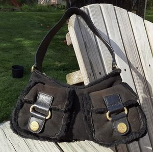 Genuine Black Suede Ugg Bag